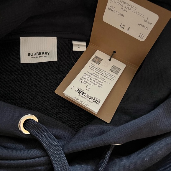 Burberry Logo Graphic Cotton Hoodie - Picture 8 of 11
